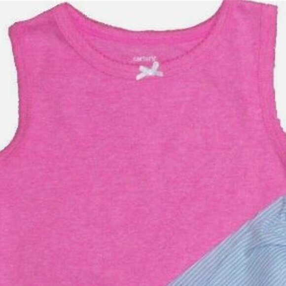 Toddler Girls' 3 pc Set Outfit Summer Girls Romper Top Bloomers Shirt Bottoms - Picture 2 of 5